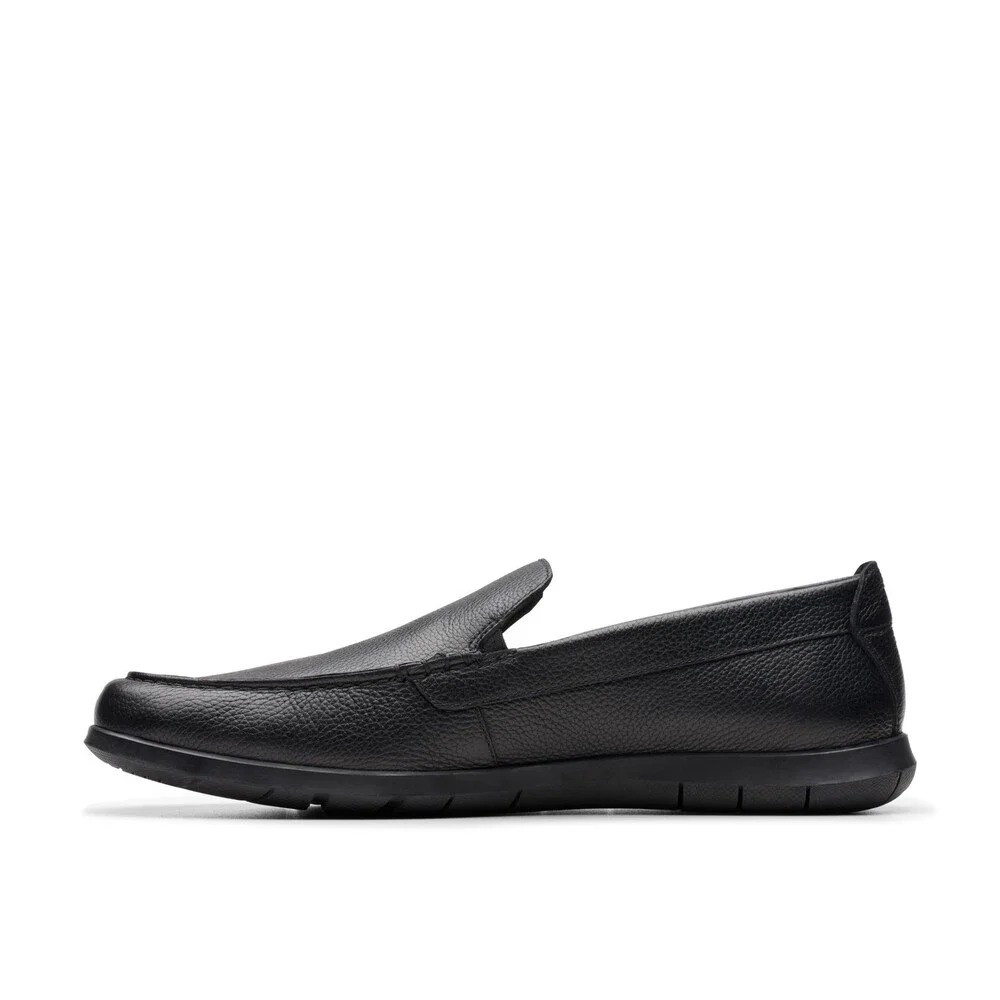 Clarks Flexway Step 26176952 Loafers Men 13 D Black Leather Casual Shoes LIQ1571